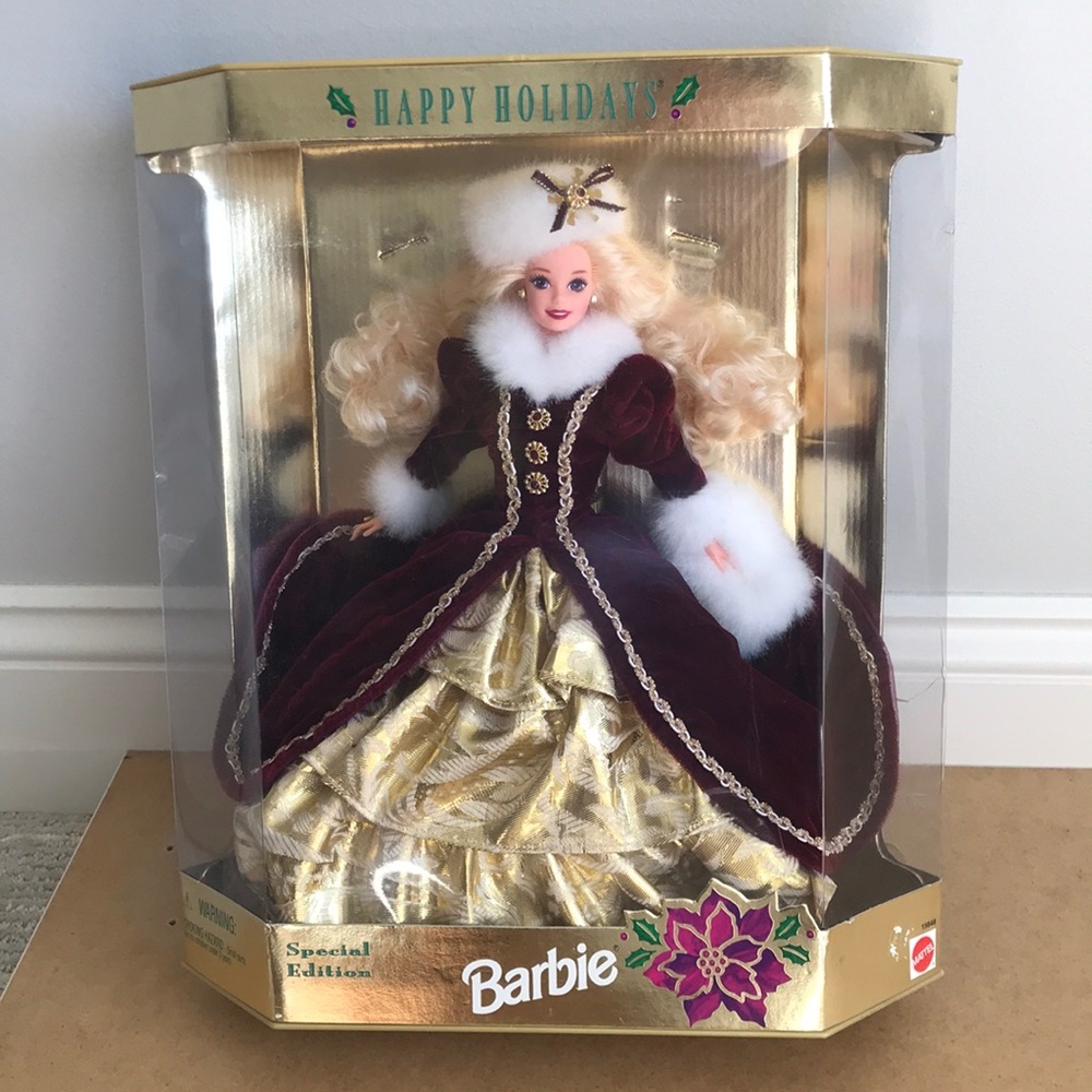 1996 Barbie Happy Holidays Special Edition, Holiday Barbie Doll, Toys